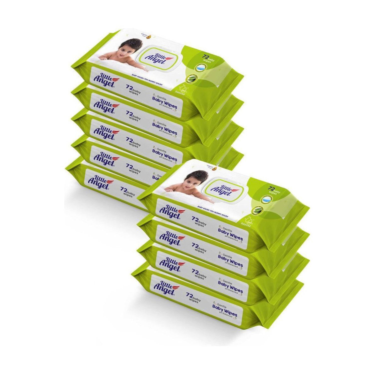 Image of Twittles Soft & Gentle Baby Cleansing Wipes With Lid, 99% Water & Aloe Vera | Pack of 18 (1296 Wipes)
