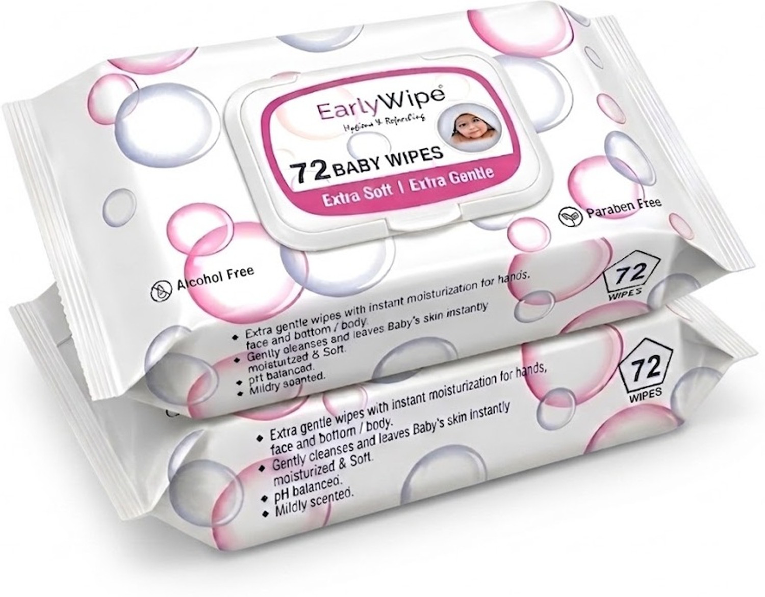 Image of Manisa Beaute Co Lavender Luxe Refreshing Wet Wipes, Alcohol Free & Vegan, (Pack of 12) (300 Wipes)