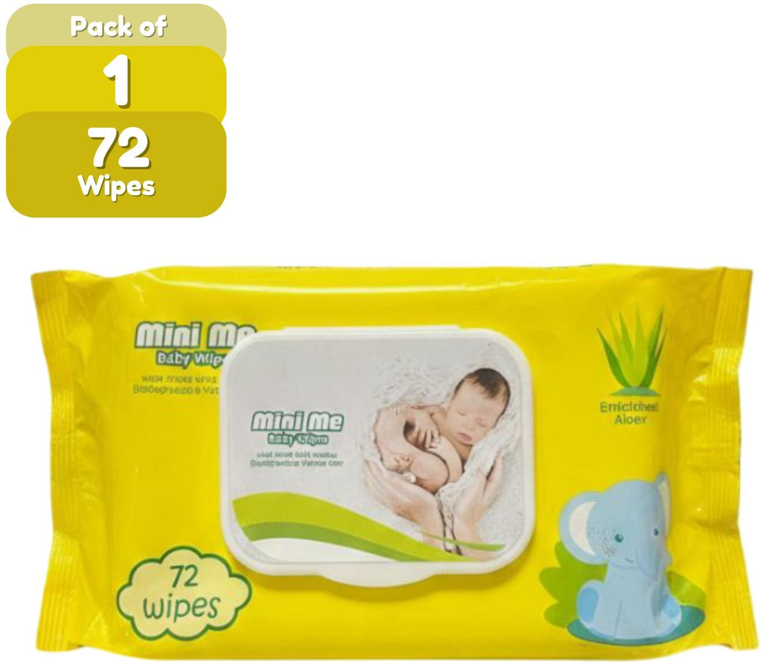 Image of MINI ME Soft Cleansing Baby Wipes with Aloe Vera & Vitamin E -72 Wipes Pack Of 1 (72 Wipes)