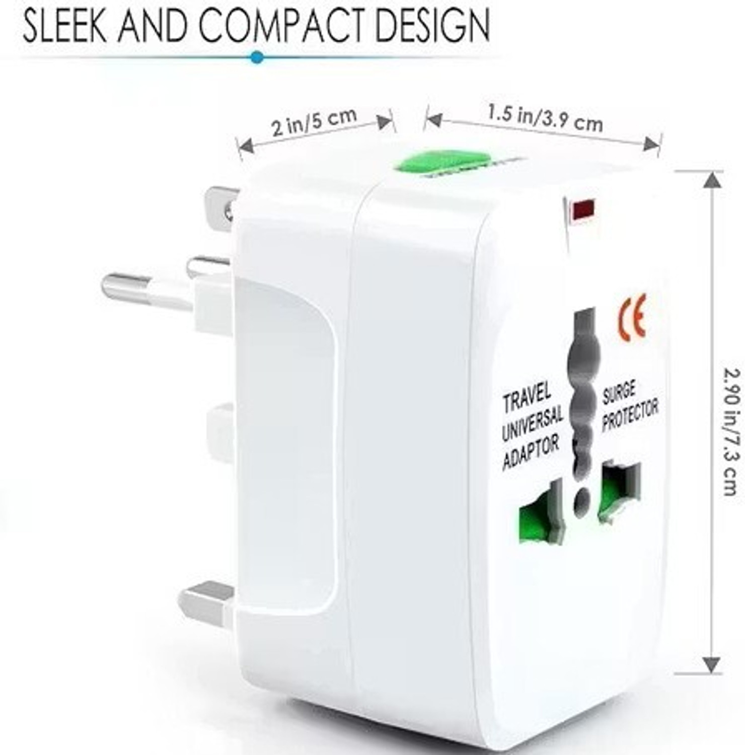 Image of looMint Universal Travel Adapter Worldwide Adaptor (White)