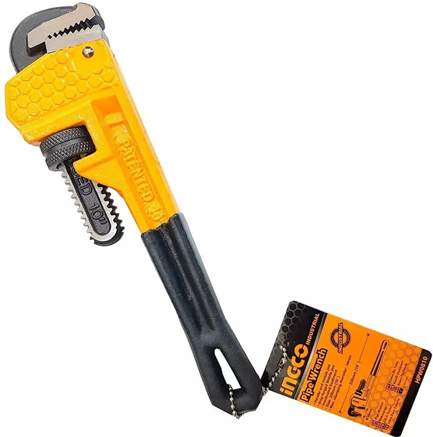 Image of INGCO HPW18142 14 inch Pipe Wrench Single Sided Pipe Wrench (Pack of 1)