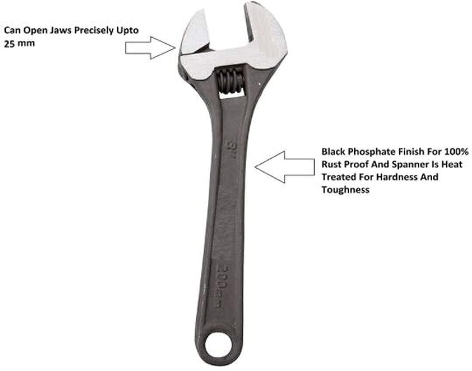 Image of BALRAMA Set Of 3 Plumbing Tools(10 inch Water Pumplier, 10 inch PipeWrench, 8 inch AdjustableWrench) || Heavy Duty Hand Tool Kit || Single Sided Pipe Wrench (Pack of 1)