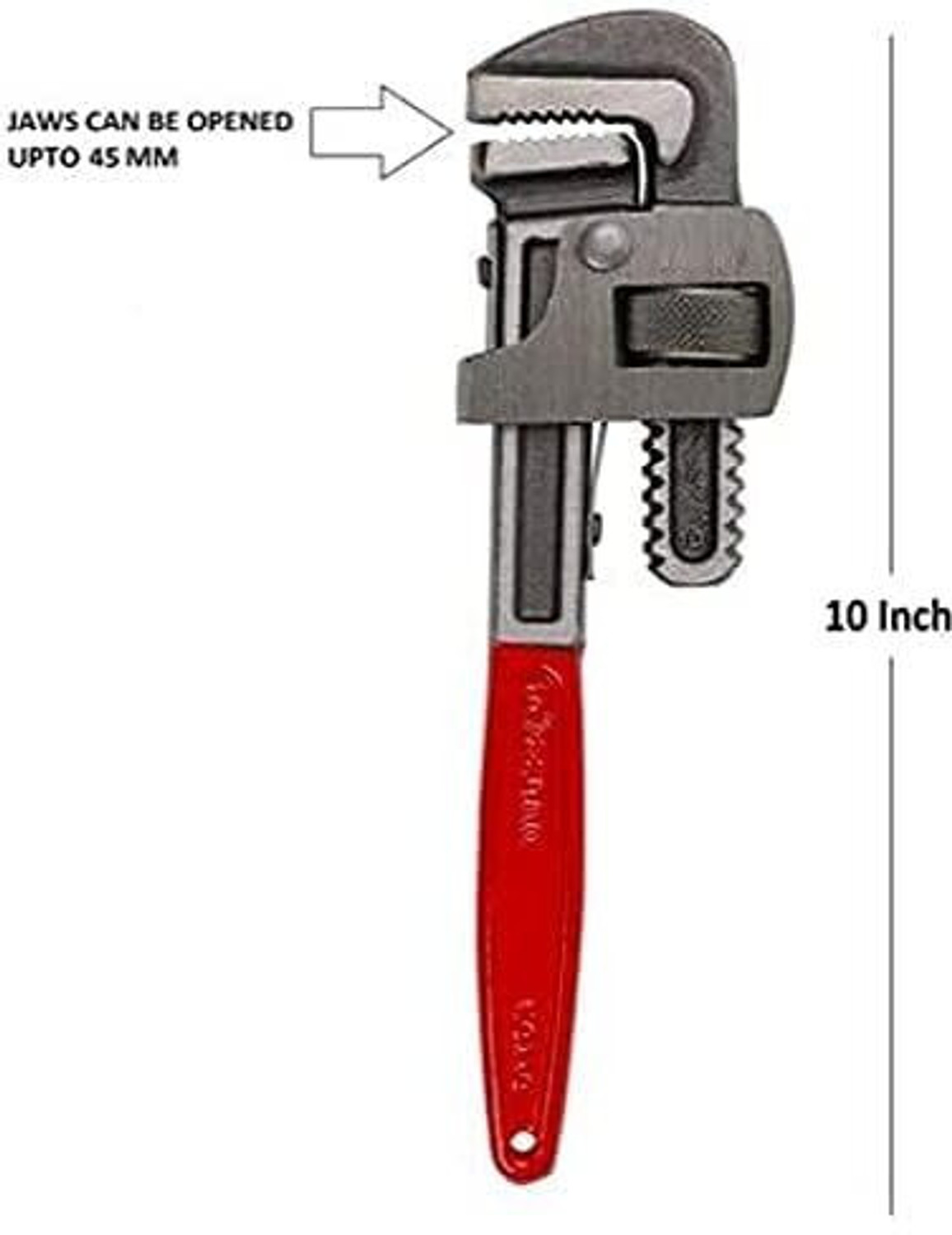 Image of BALRAMA Set Of 3 Plumbing Tools(10 inch Water Pumplier, 10 inch PipeWrench, 8 inch AdjustableWrench) || Heavy Duty Hand Tool Kit || Single Sided Pipe Wrench (Pack of 1)