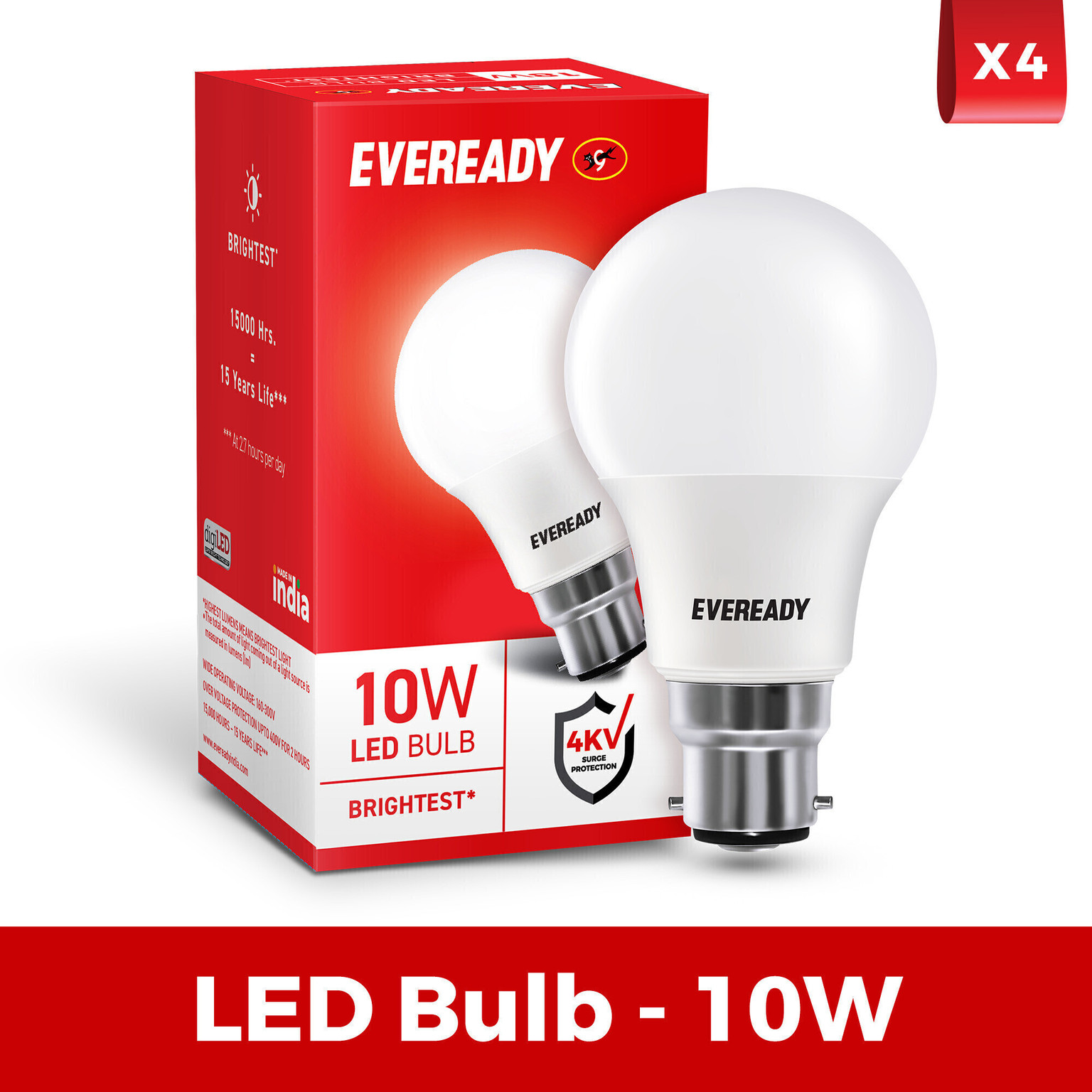 EVEREADY 10 W Basic Standard B22 LED Bulb