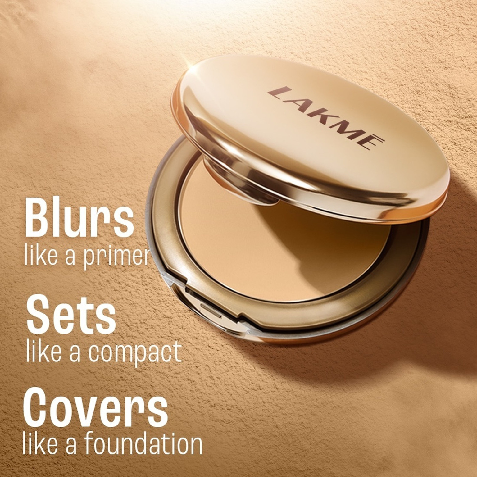 Lakmé 9 to 5 Matte Powder Foundation Compact (Honey Dew, 9 g)