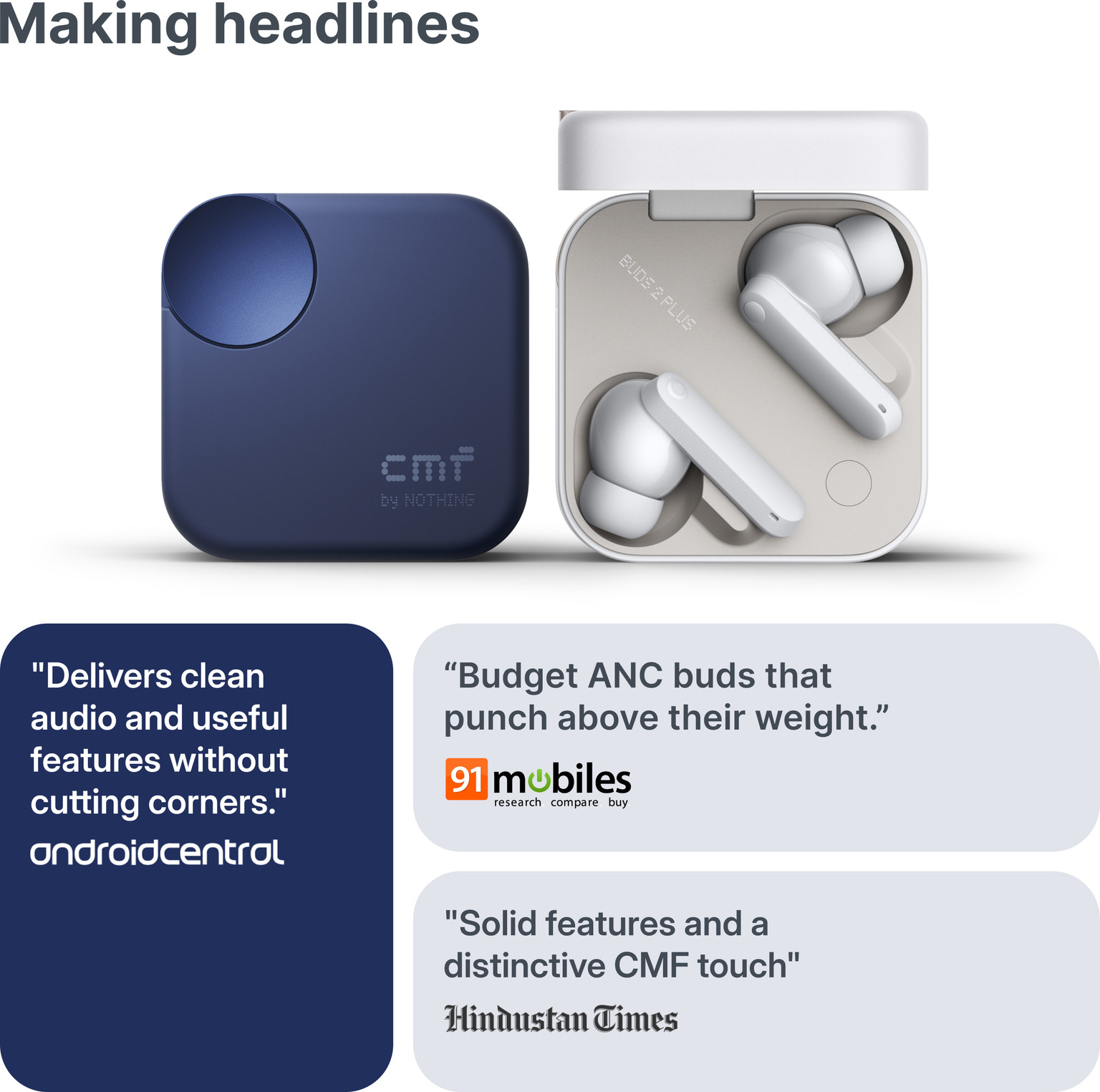 Nothing CMF Buds 2 Plus True Wireless Bluetooth Earbuds with Up to 61 Hours Battery Life true wireless earbud price comparison image - view 9
