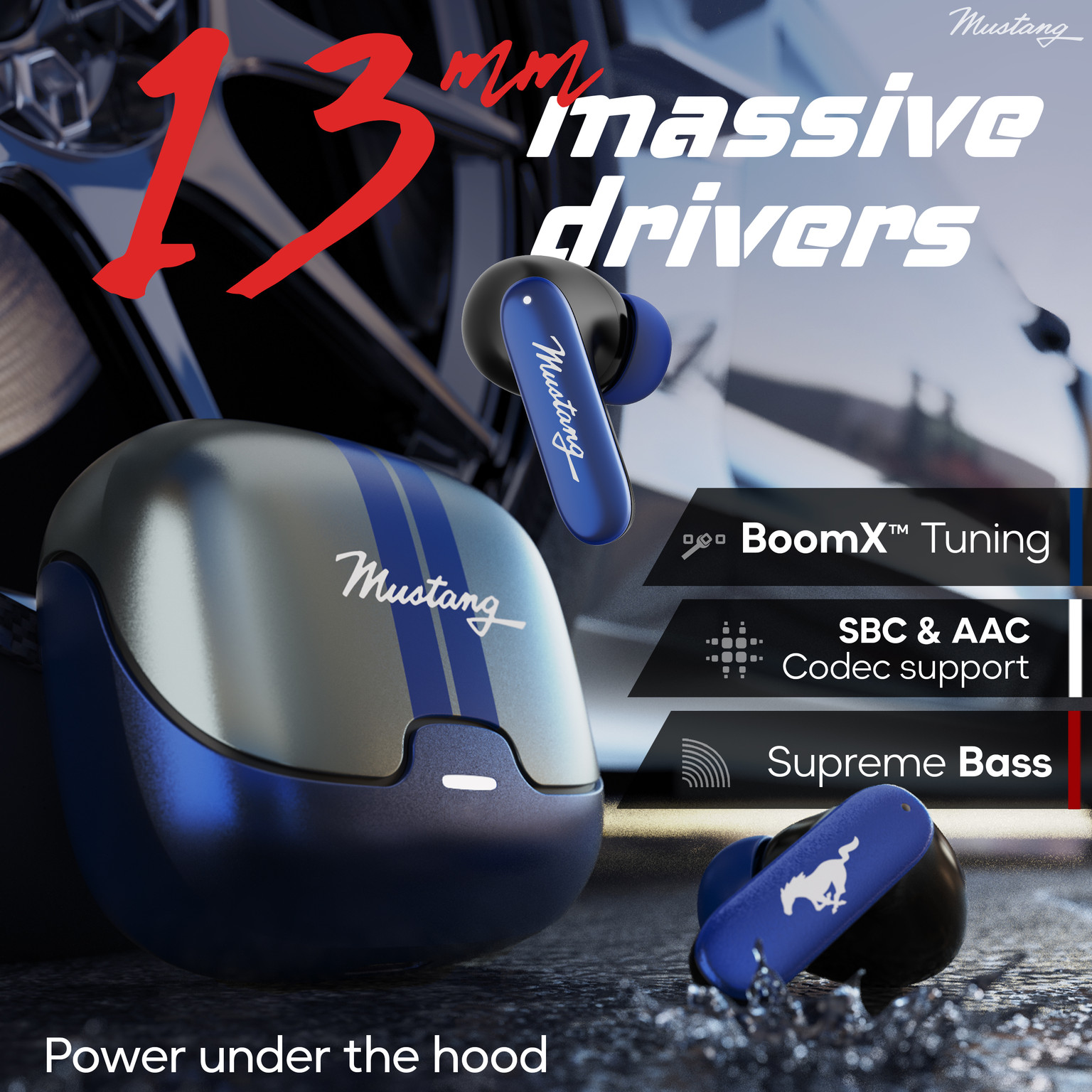 GoBoult Mustang Dash True Wireless Bluetooth Earbuds true wireless earbud price comparison image - view 12
