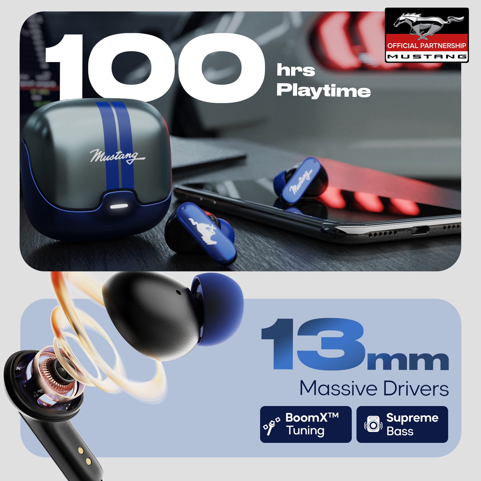 GoBoult Mustang Dash True Wireless Bluetooth Earbuds true wireless earbud price comparison image - view 9
