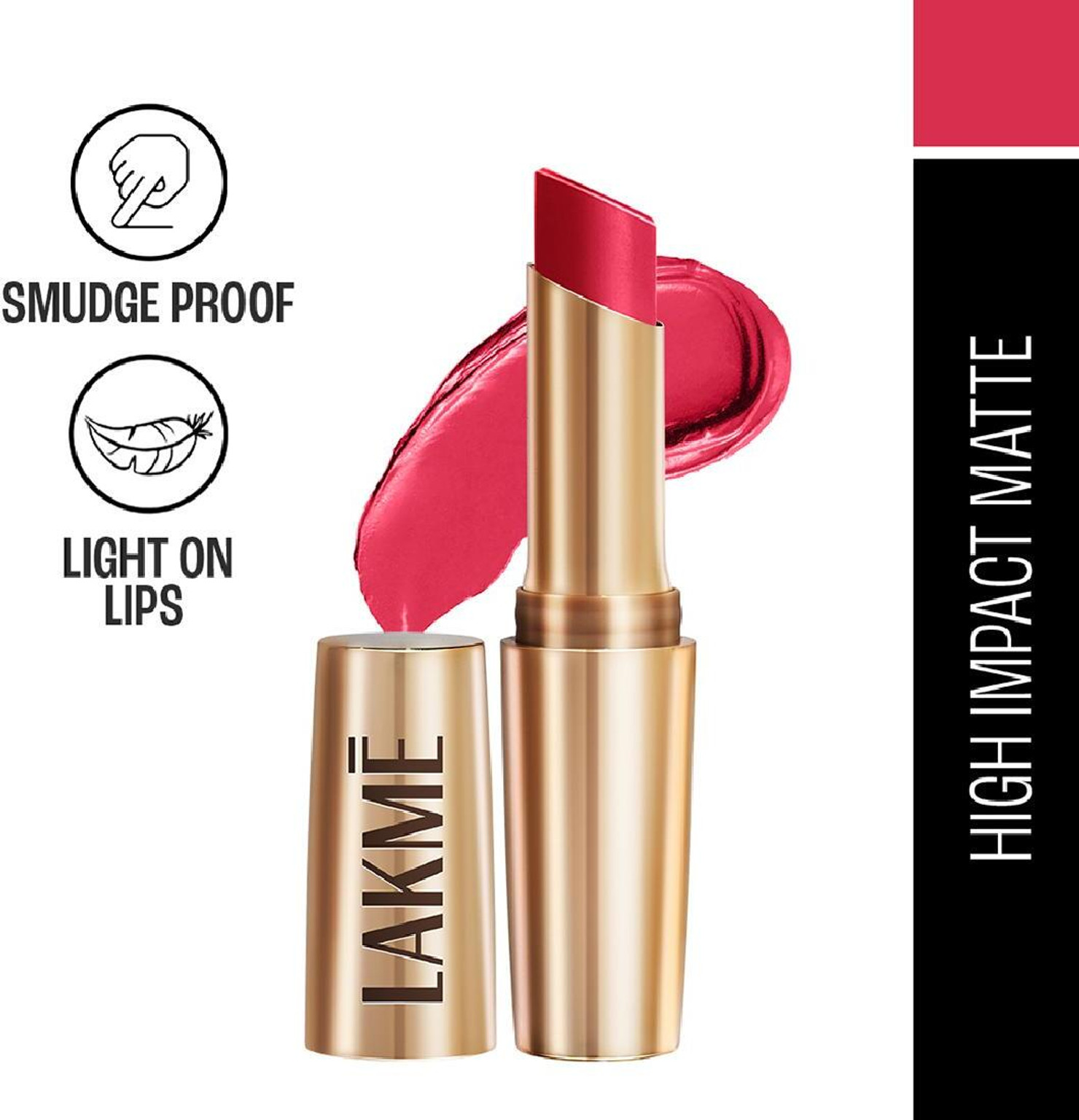 Lakmé 9TO5 Primer + Matte Lip Color (Ruby Rush, 3.6 g)