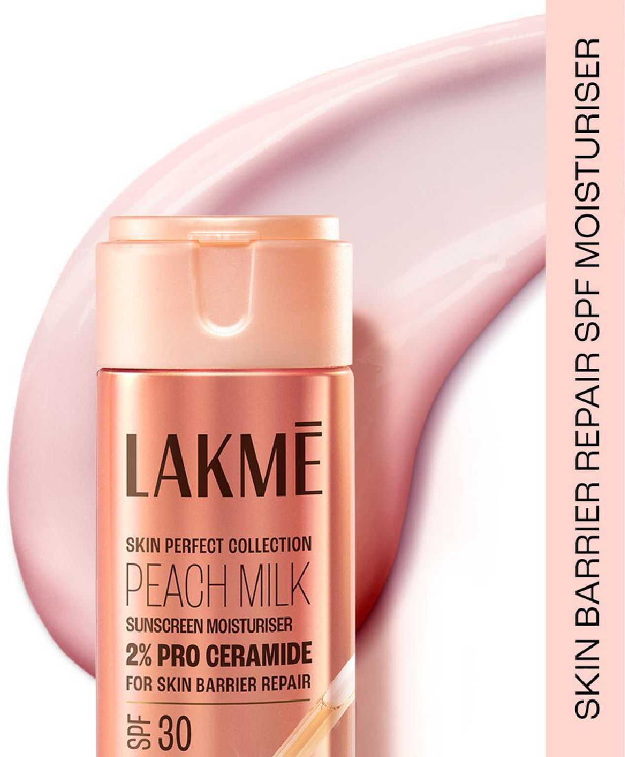 Lakmé Peach Ceramide Moisturizer with SPF 30| For Dry, Normal & Sensitive Skin (200 ml)