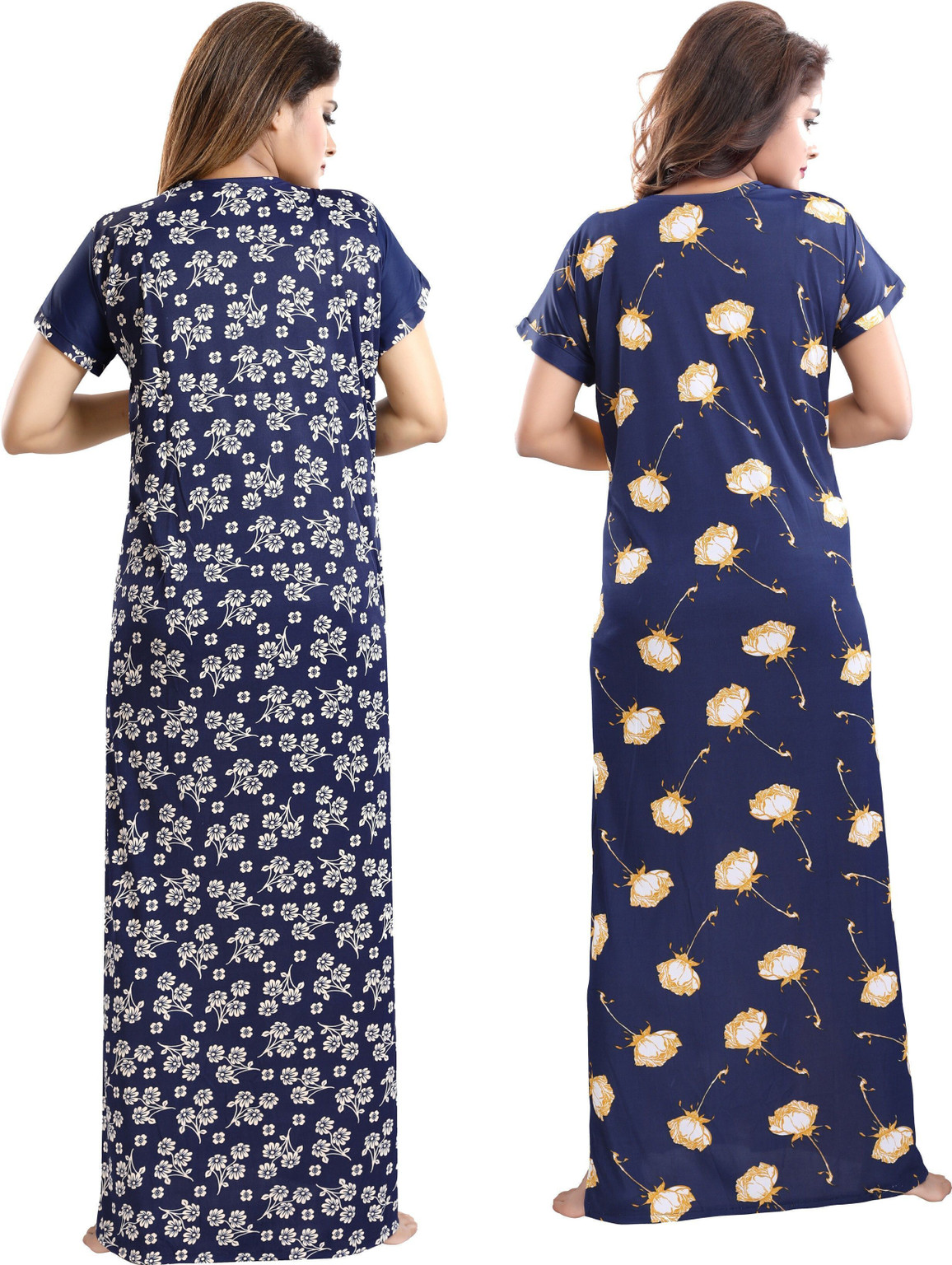 Shopping World Pack of 2 Women Nighty (Multicolor)