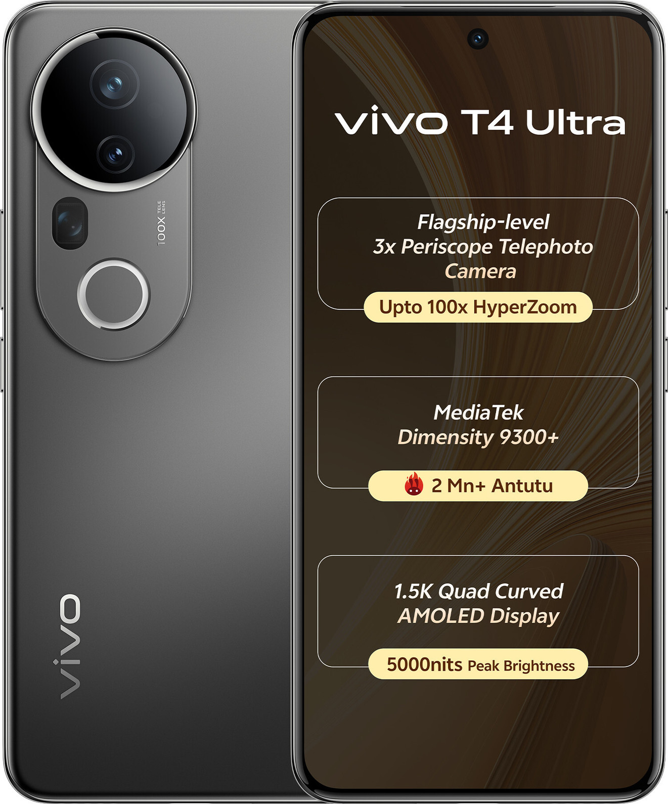 vivo T4 Ultra 5G in Meteor Grey