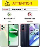 OKZone Cover per Realme C35, Custodia in PU Pelle per Realme C35, Custodia a Libro Protettiva Folio Portafoglio con Chiusura Magnetica e Slot per Carte Wallet Case Flip Antiurto Cover (Blu