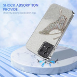 YUXING Cover Glitter Per Motorola Edge 50 Pro - Trasparente Con Brillantini - Protezione Antiurto - 3