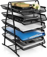 Flipkart.com | HONESTSTORE 5 Compartments Metal File Rack Letter Tray ...