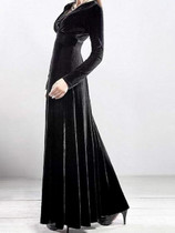 raabta fashion black long dress Raabta Fashion Womens Polka Dotted Cap Long Dress Dress Rdw0137