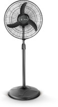 zigma Bullet Heavy Duty ISI CERTIFIED | Floor Stand | Ultra High Speed with 12 Months Warranty Ultra High Speed 400 mm Pedestal Fan Black | Pack of 1