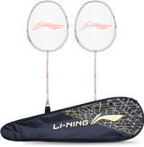 LI-NING Woods N 90 II S-Type Red, Gold Unstrung Badminton Racquet