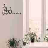 SnappyVinyl 29 cm THC Molecule Weed Wall Decals, Easy to Apply Self ...