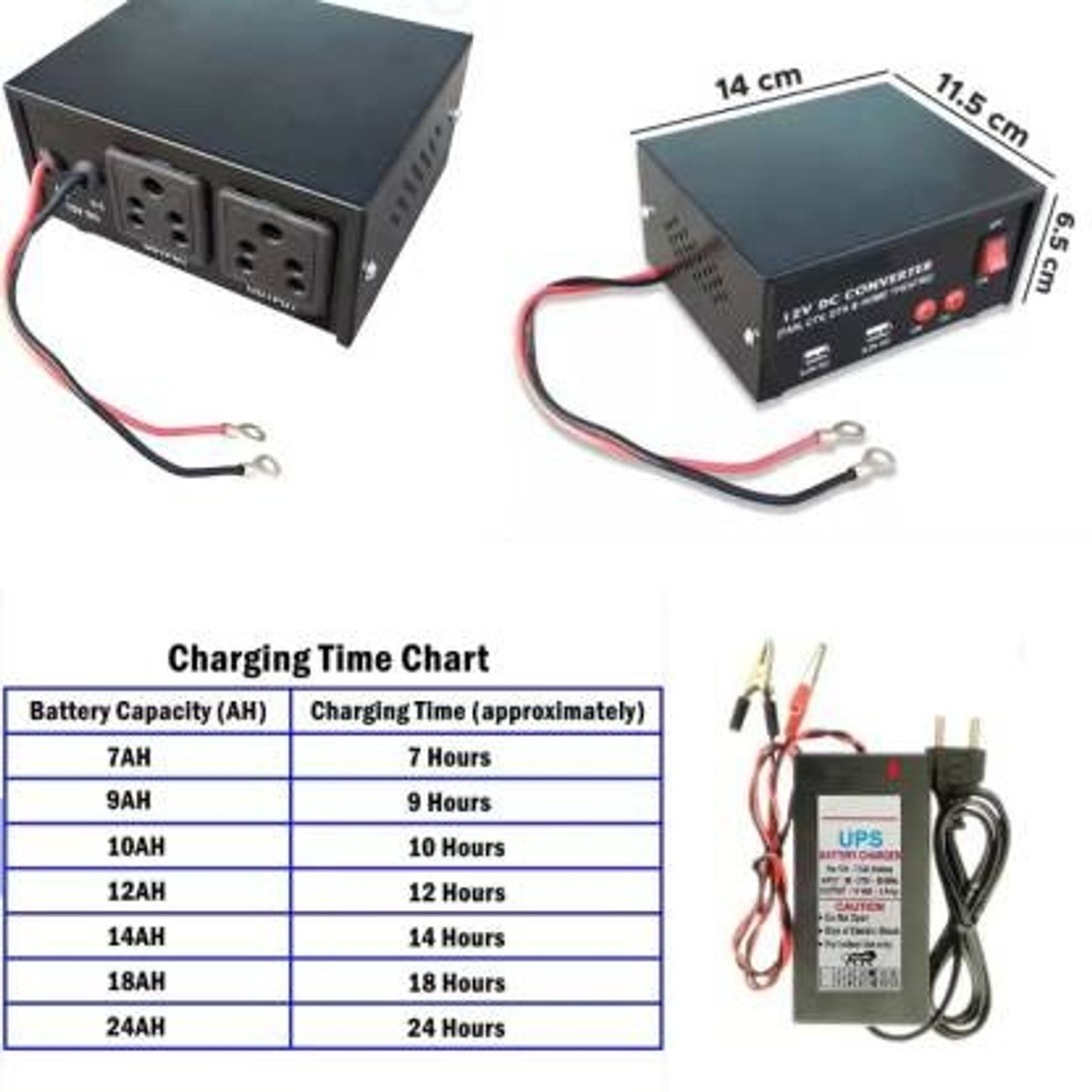 CyberSupreme 200W DC to AC Converter Inverter with 12V 7Ah Battery - Image 8