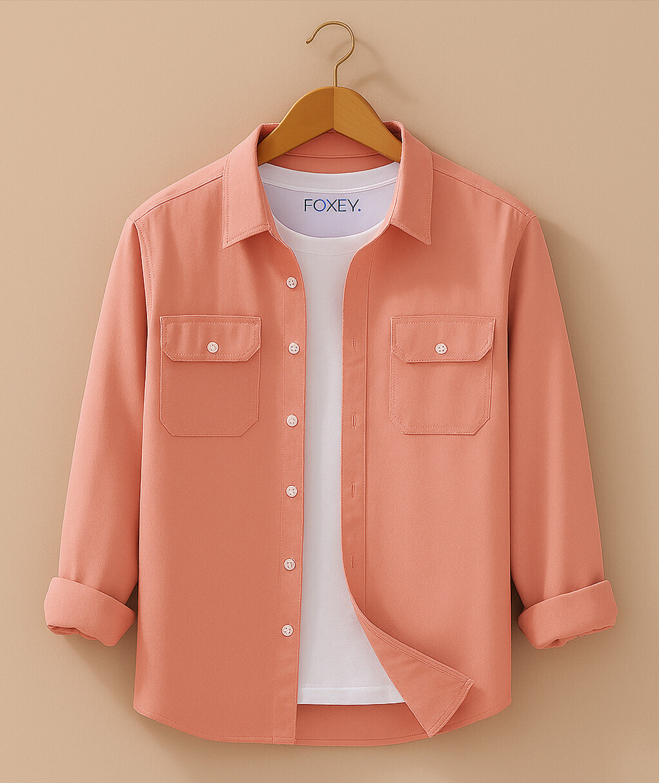 Regular Fit Solid Slim Collar Casual Shirt