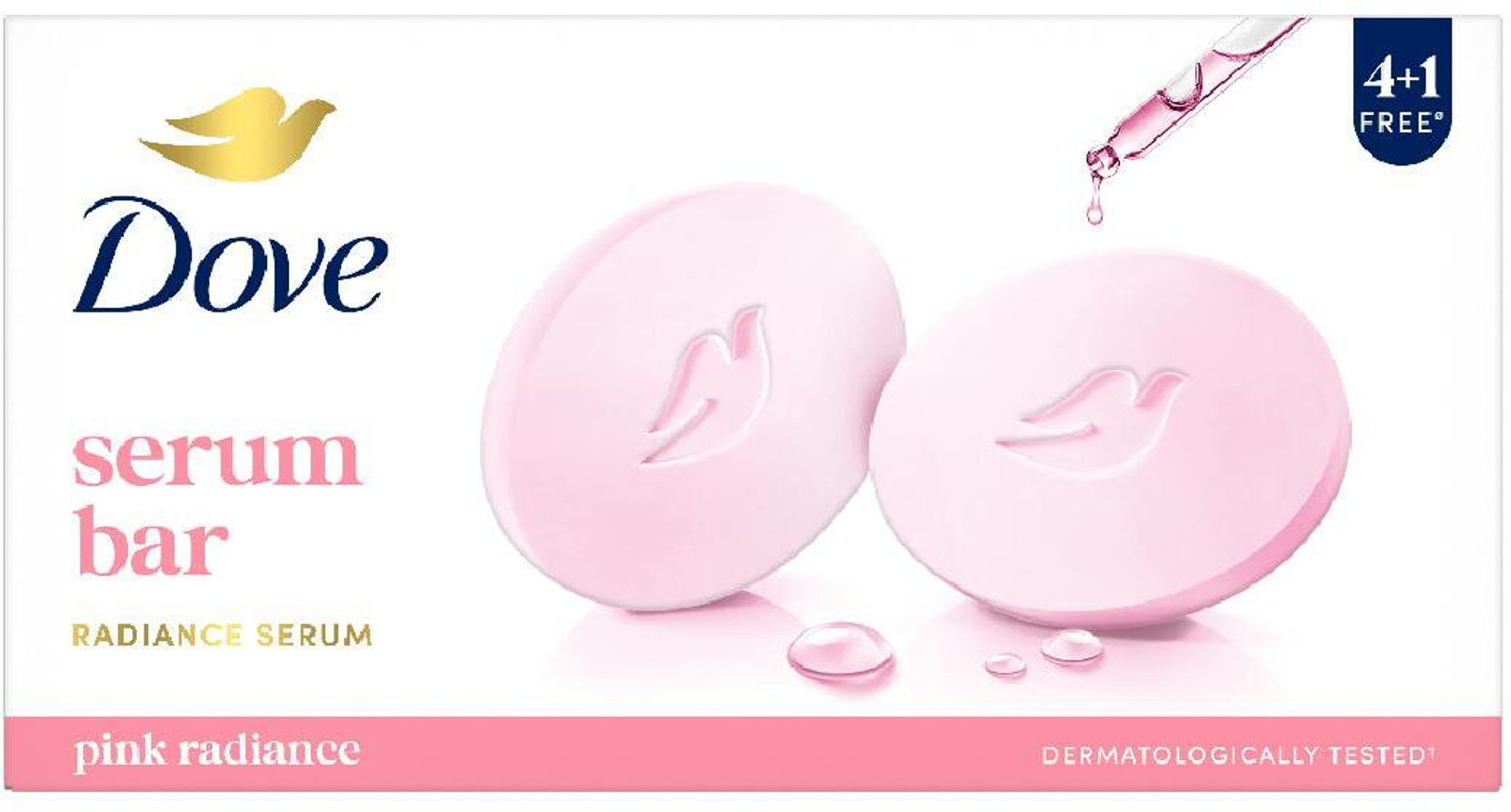 Dove Pink Radiance Serum Bar 125G (Buy 4 Get 1 Free)