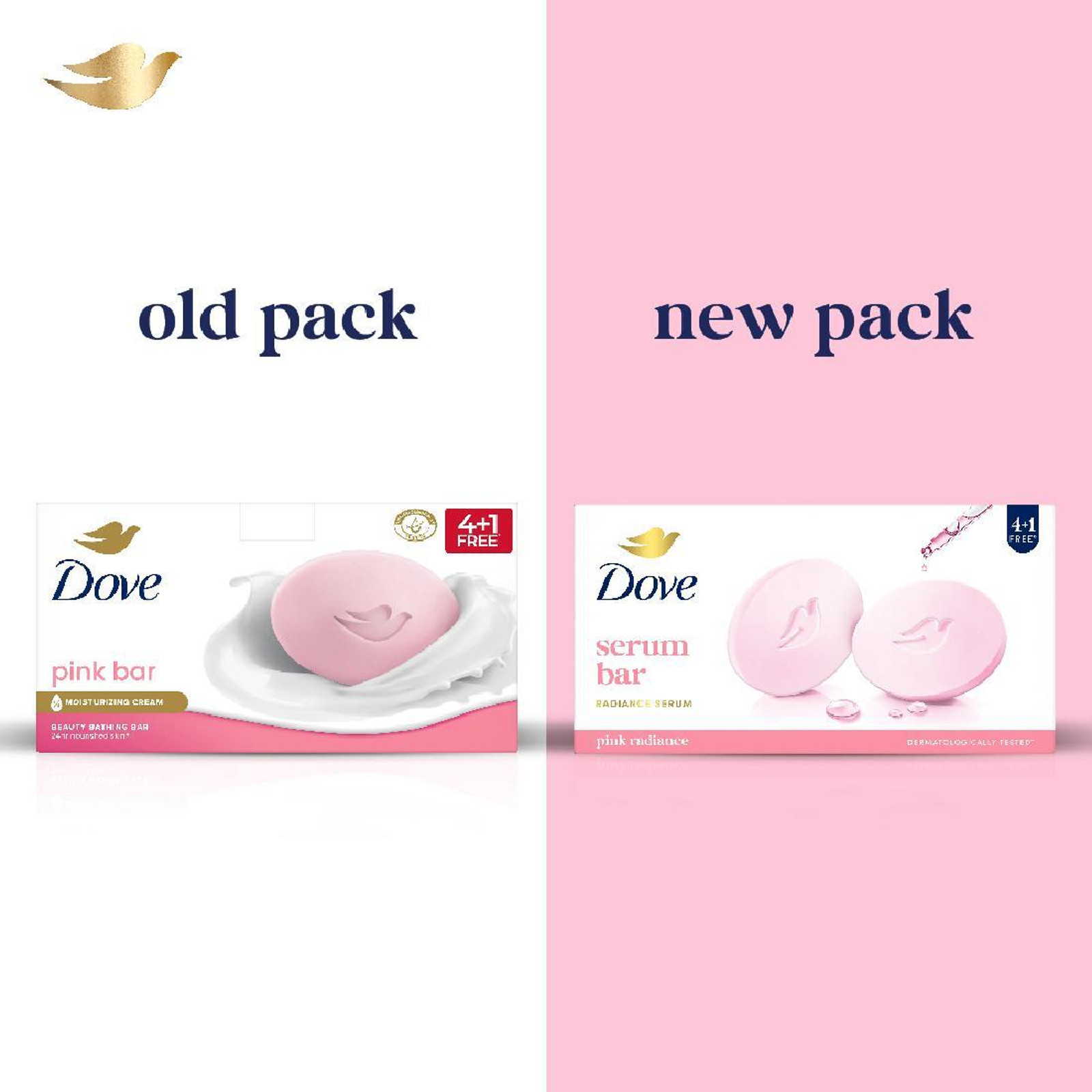 Dove Pink Radiance Serum Bar 125G (Buy 4 Get 1 Free)