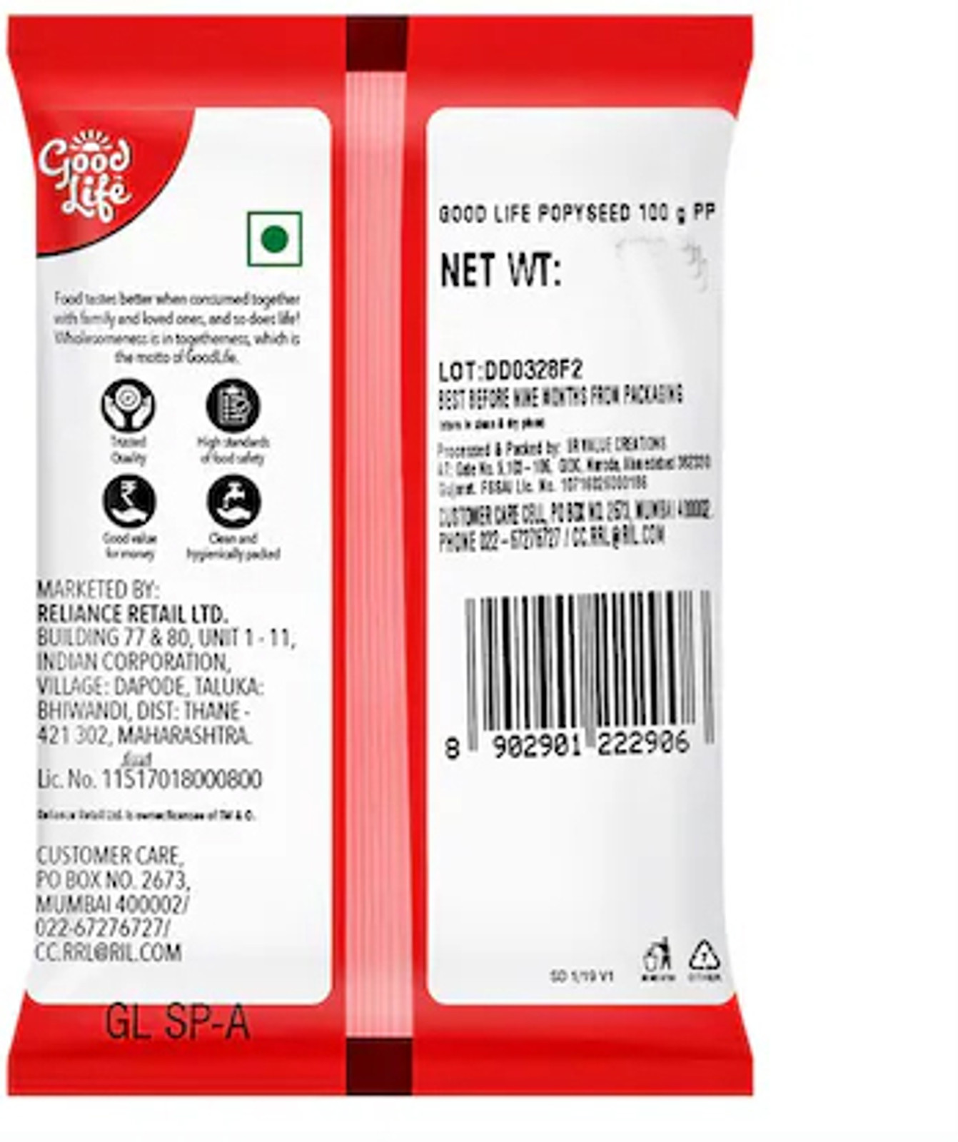 Good Life Poppy Seeds 100G
