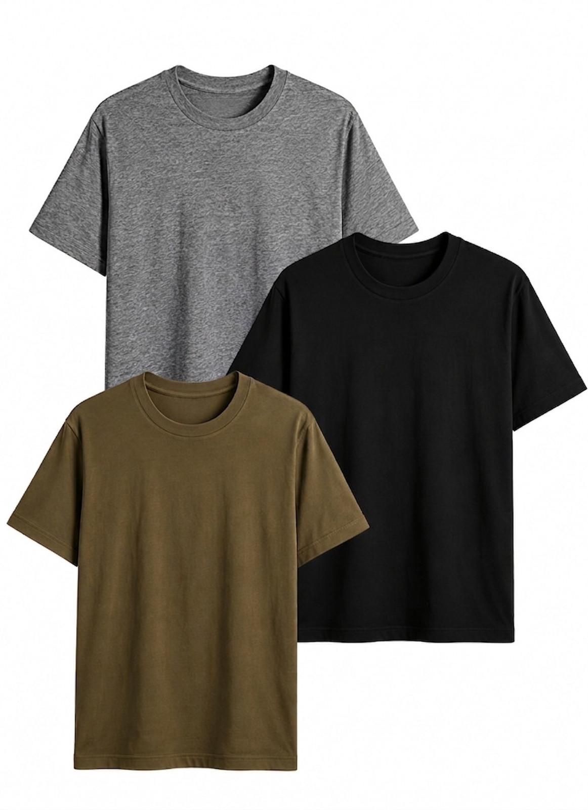 Black, Dark khaki, Grey