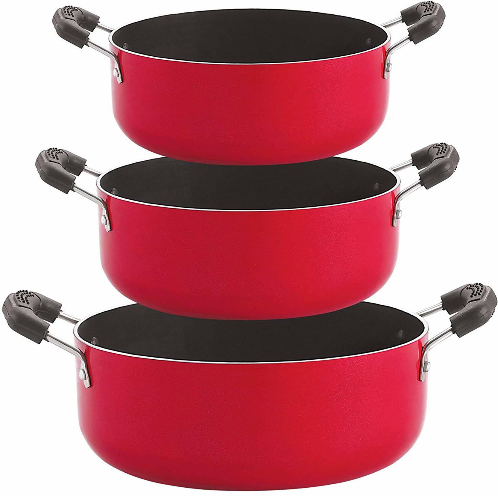 NIRLON Chemical Free 3 Piece Non-Stick Coated Kitchenware Combo S...more
