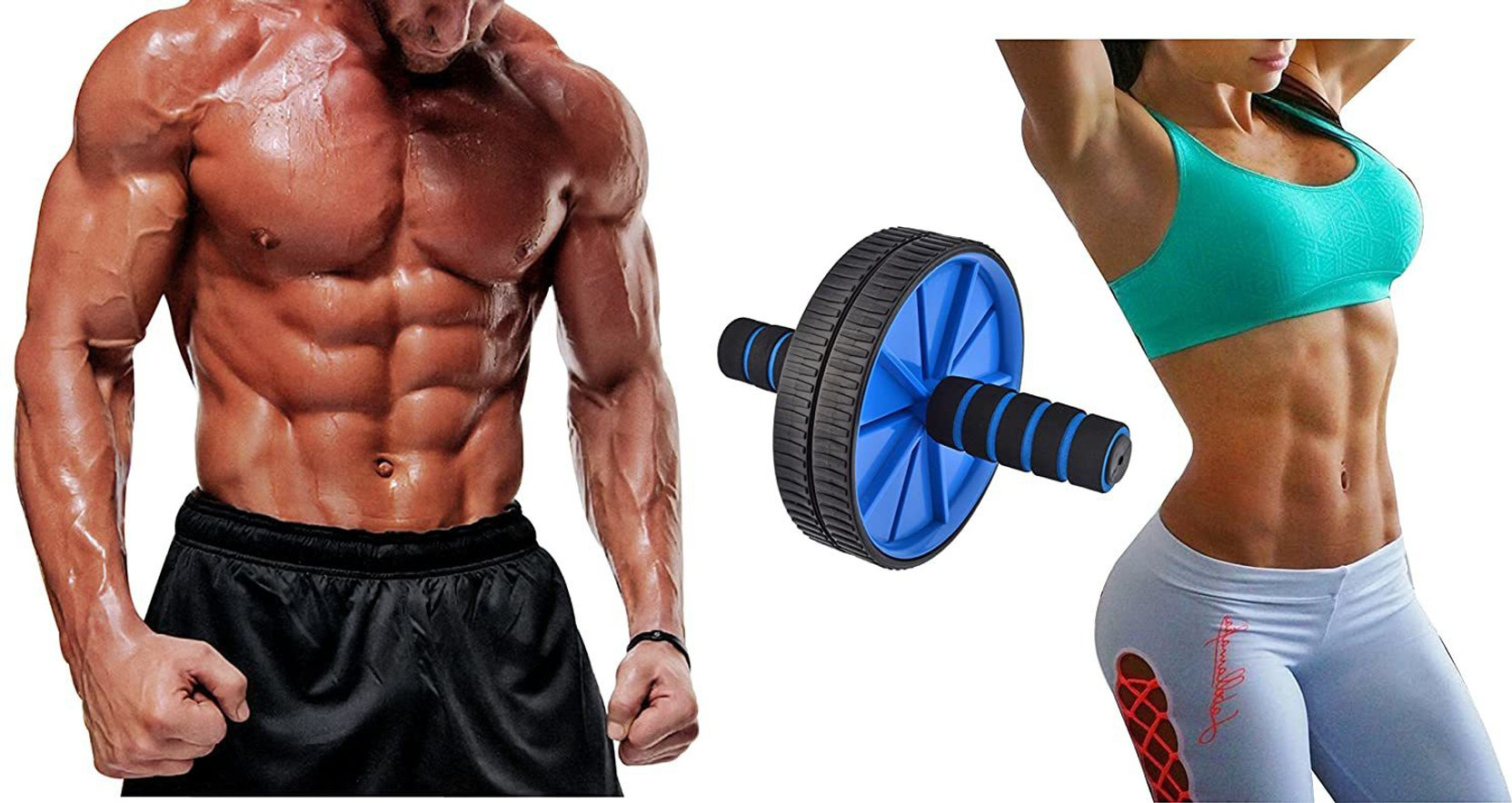 Wonder World ™ Ab Roller Wheel & Knee Pad - Abs Core Abdominal Workout Fitness Exerciser Ab Exerciser