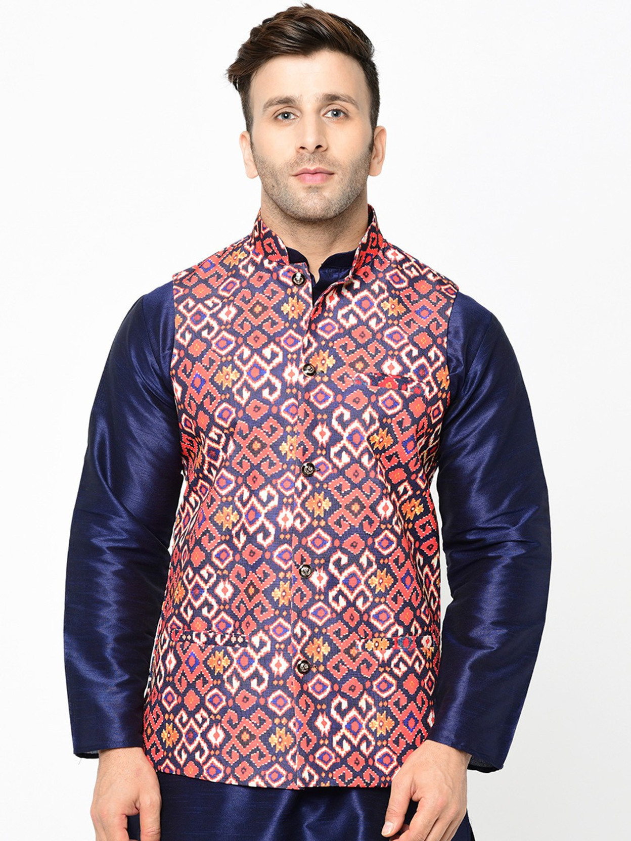 Men Printed Nehru Jacket