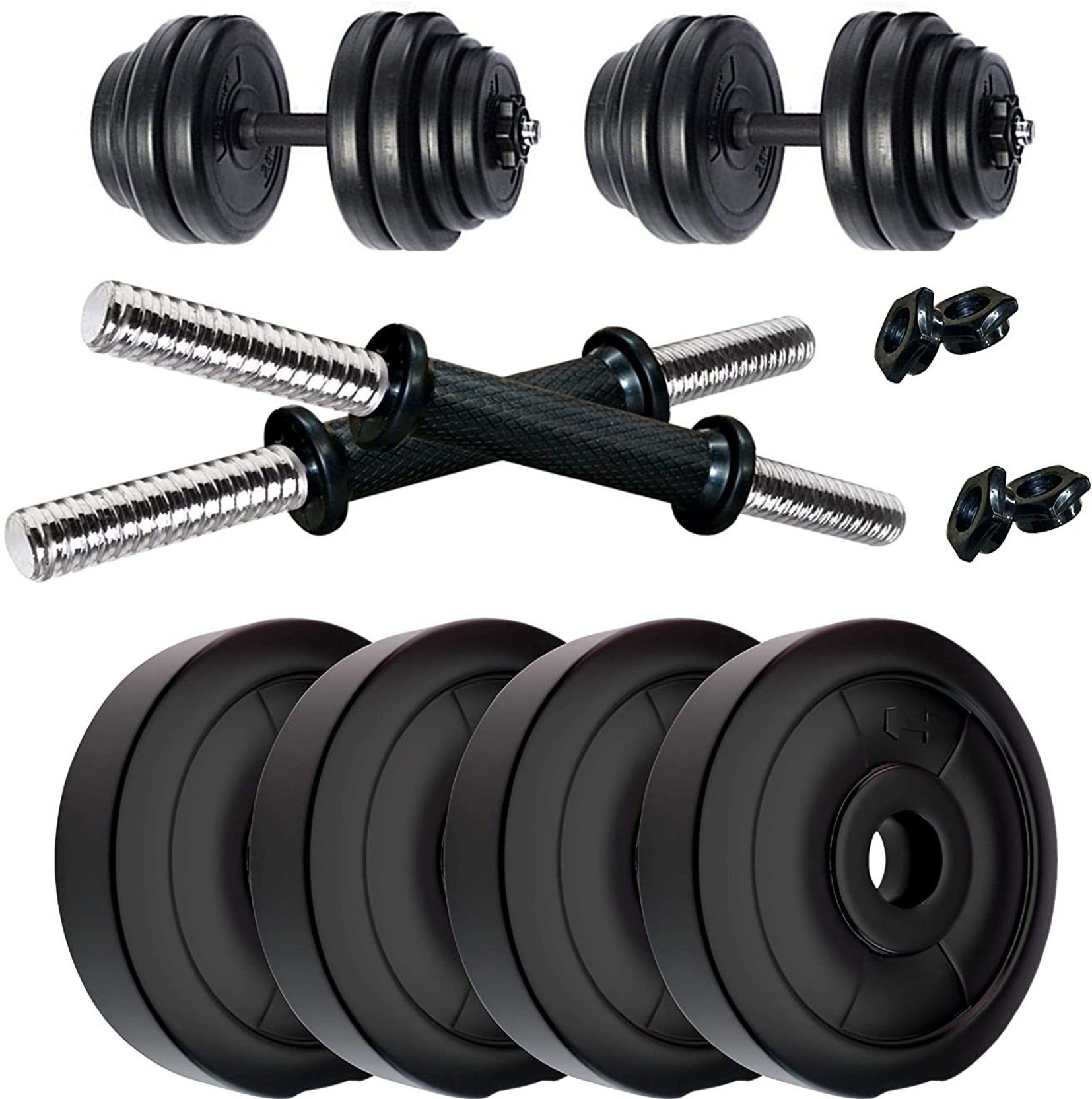 GYM BANDITS 20 KG PVC Dumbbell Set Combo From Home Exercise Adjustable Dumbbell Adjustable Dumbbell