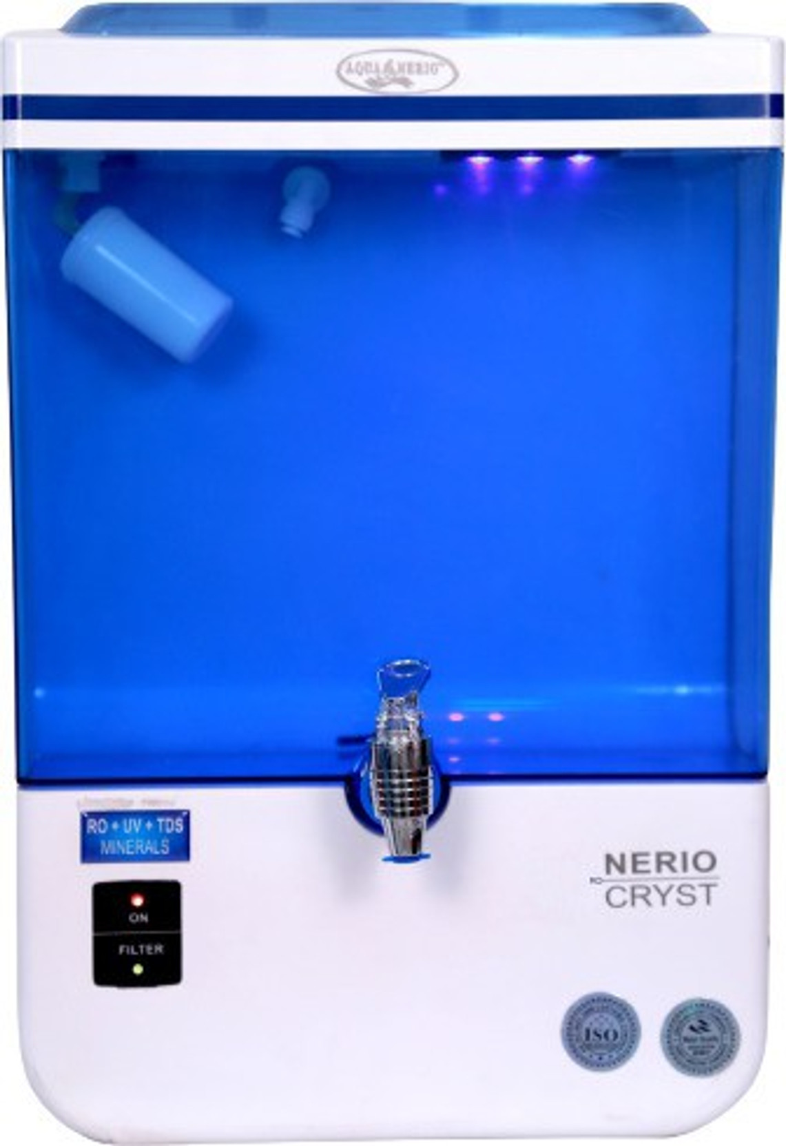 aqua nerio Nerio Crist Blue (Alkaline) 8 L RO + UV + Alkaline + Minerals Water Purifier