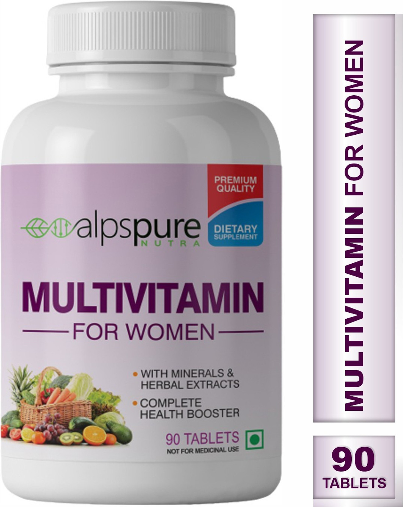 ALPSPURE Nutra Multivitamin for Women, Health Booster with Herbal Extracts and Minerals
