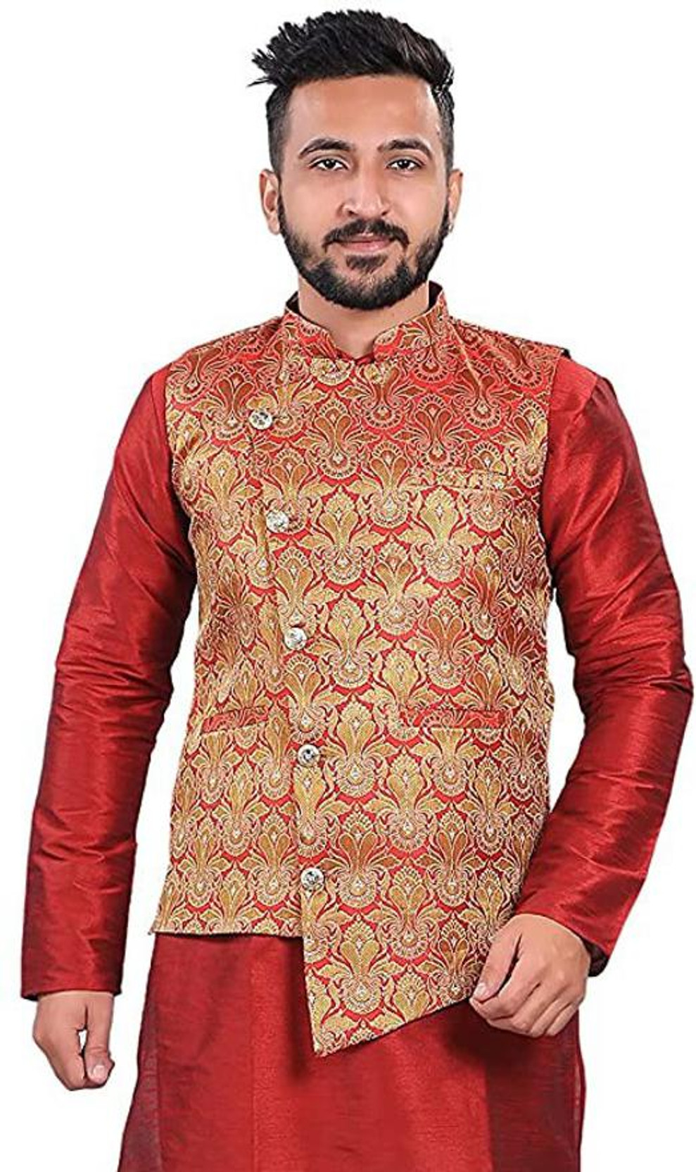 Men Printed Nehru Jacket