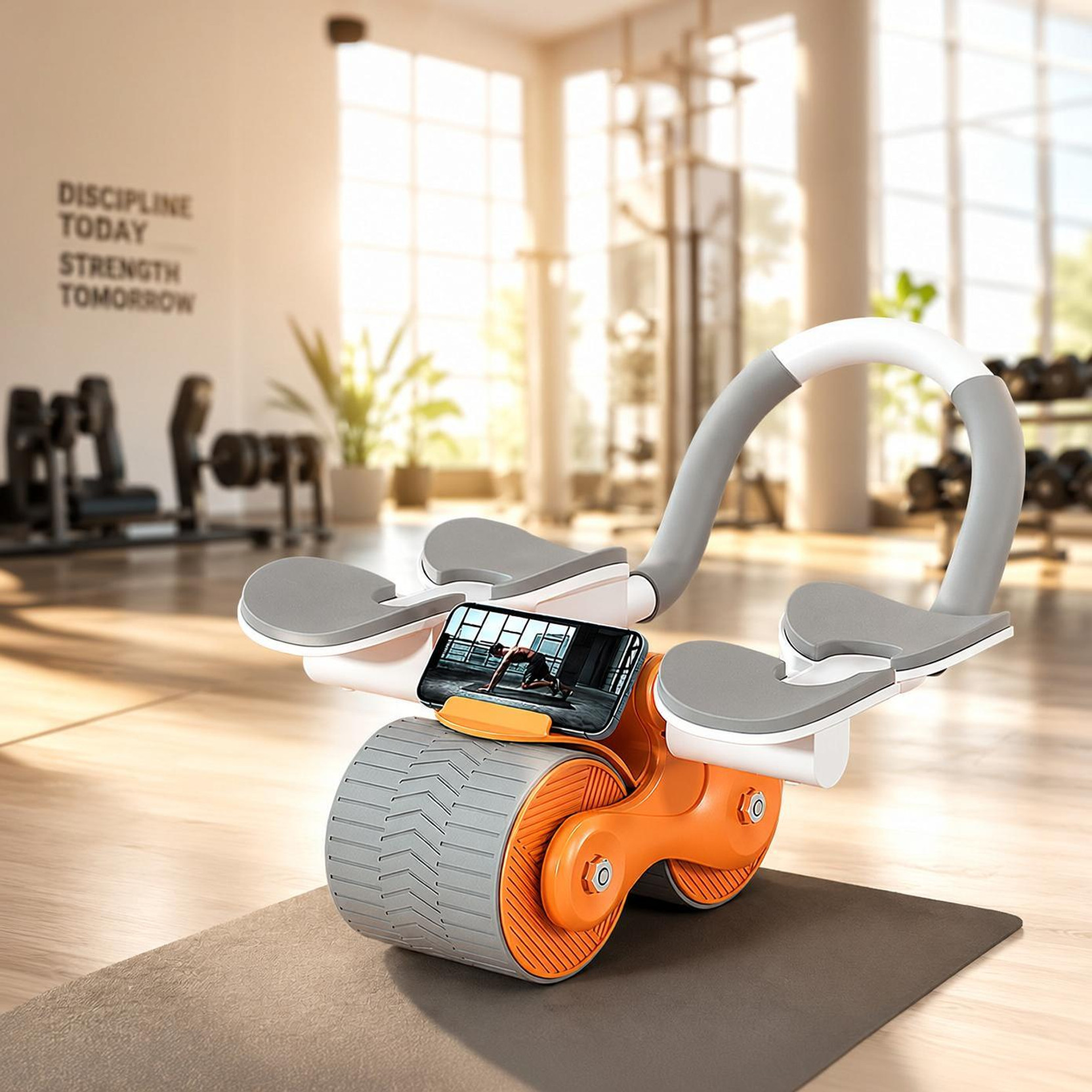 QUICK FIT Automatic Rebound Abdominal Wheel Elbow Support,Core Workout Equipment for Ab Exerciser