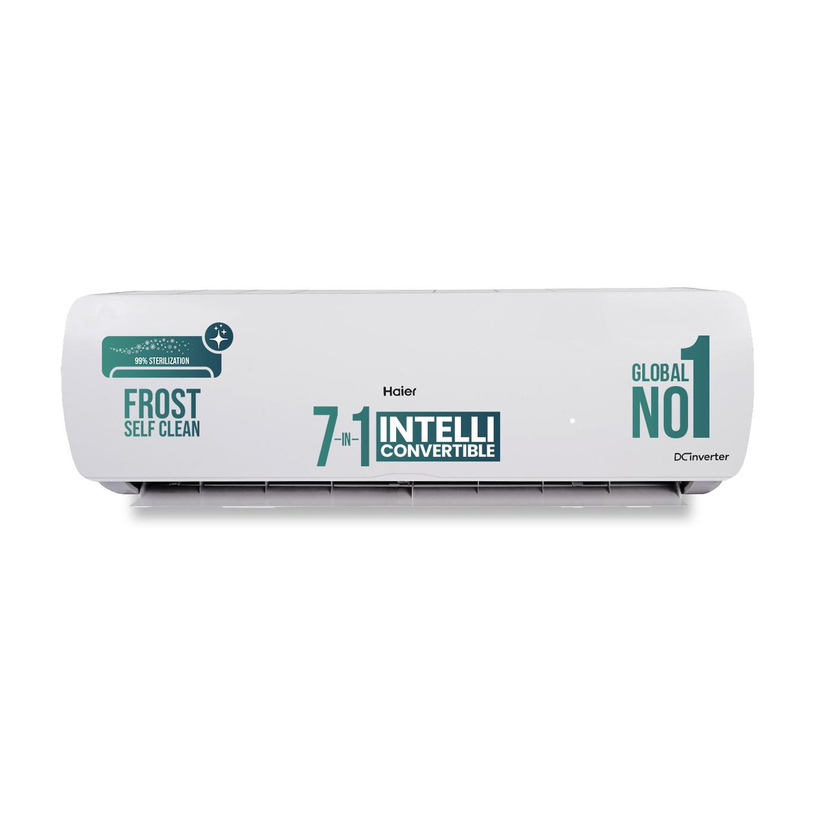 Haier 2025 Model 1.5 Ton 5 Star Split Inverter Intelli-Convertible 7 in1 ConvertibleHD Filter, Frost S...
