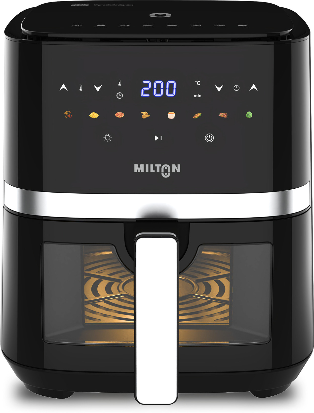MILTON Rapid New Launch 5L Air Fryer 1450W 360° High Speed Air Circulation for Air Fryer