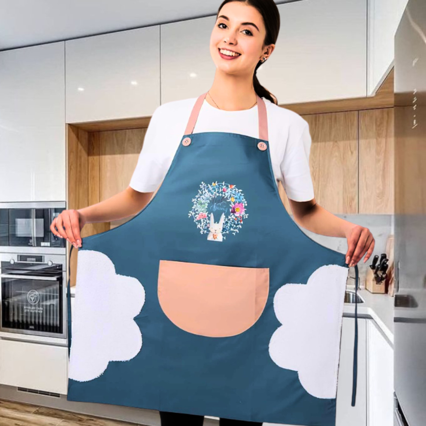 Chef Works Unisex Waitress Apron, Navy