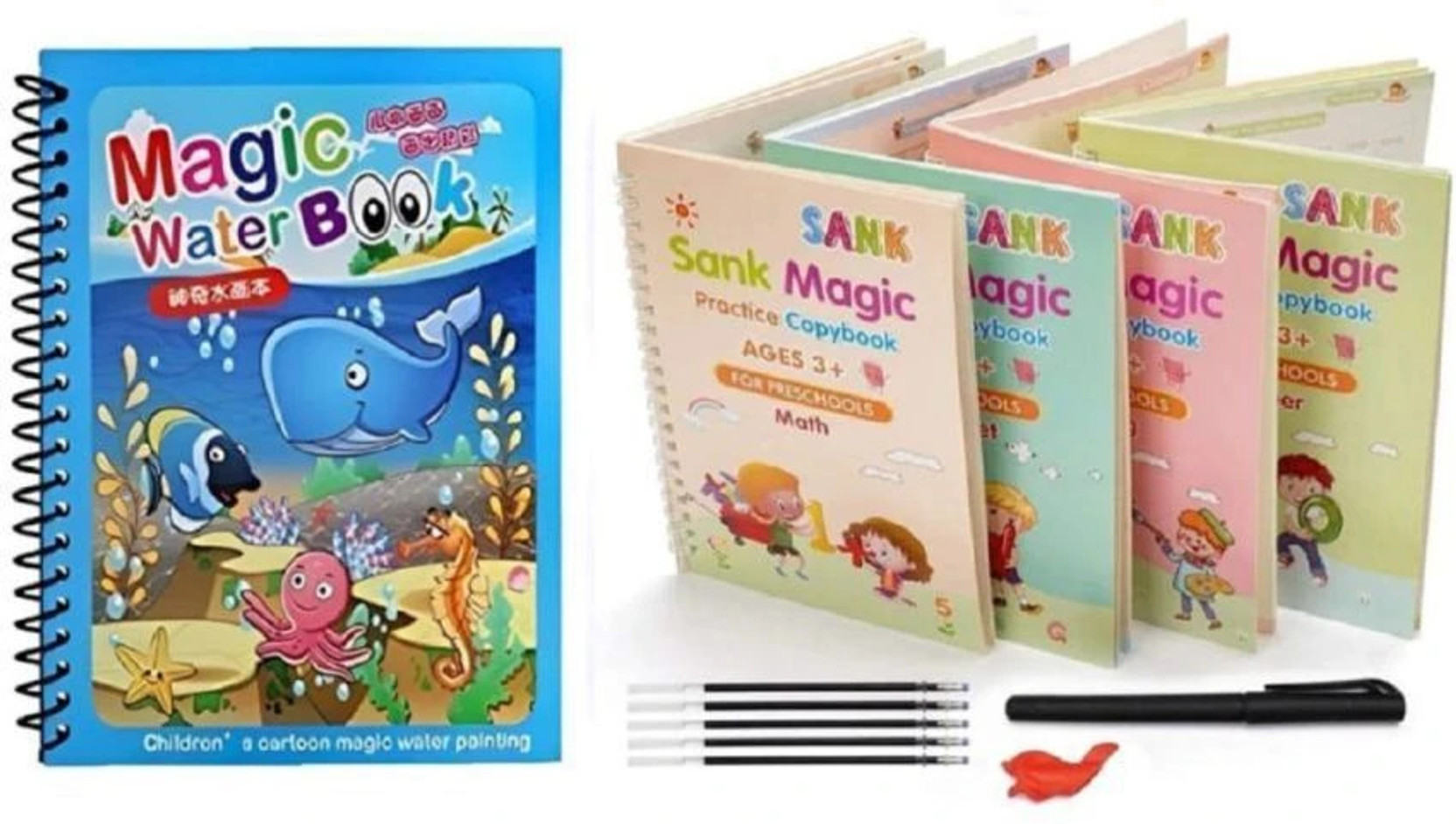 TECHZAGE NEW_™Magic and Sank Book Copy Book For Kids Drawing Writing Book With Practice