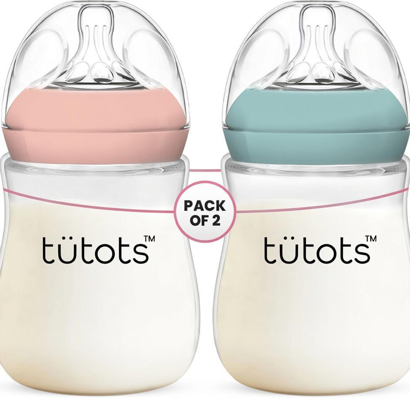 tutots Comfort AntiColic Wide Neck BPA Free Baby Feeding Bottle with Spiral Nipple Pack - 250 ml