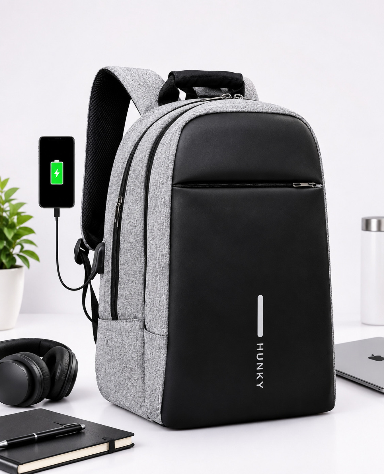 Medium 22 L Laptop Backpack for Men & Women with Anti-Theft Office Bag
