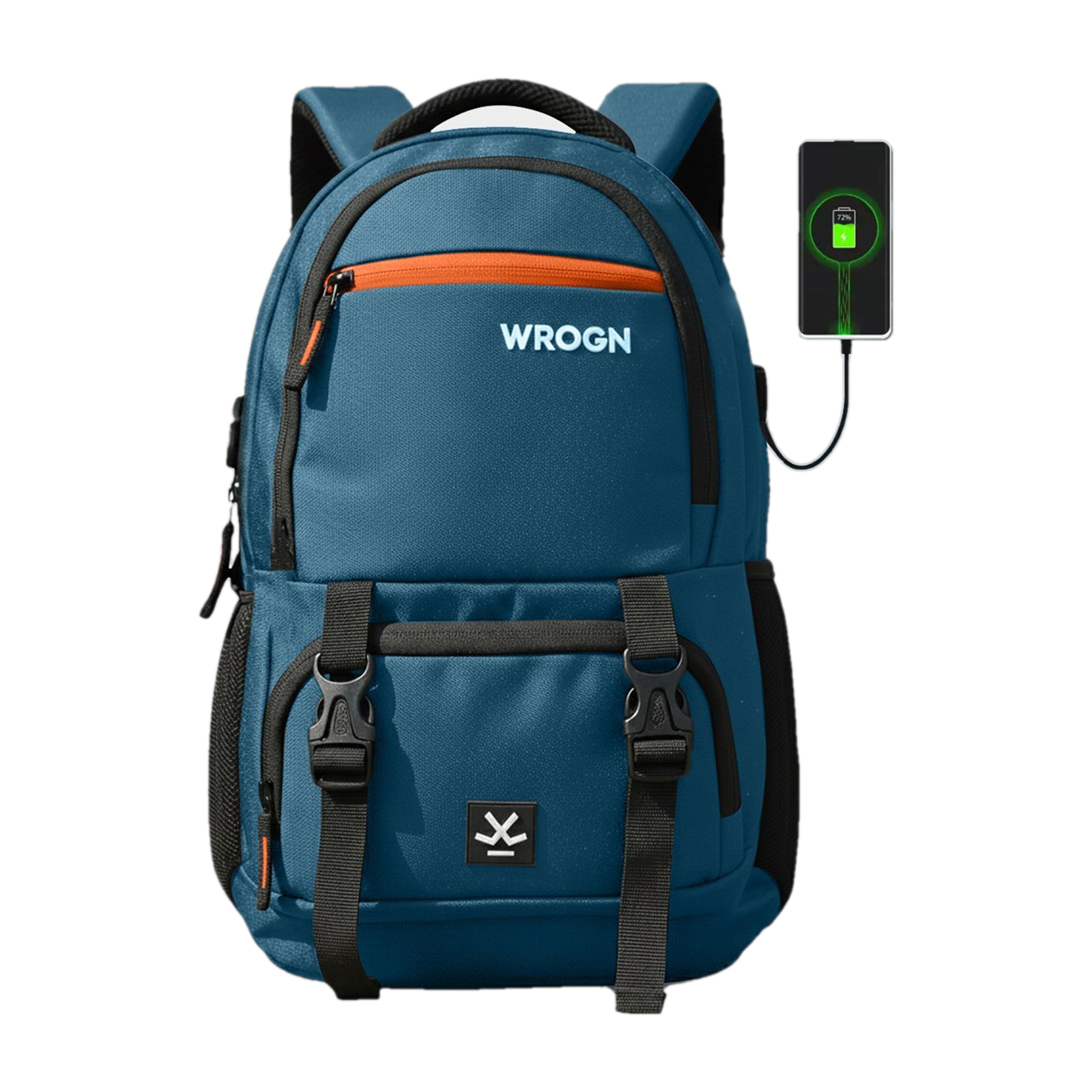 Wrogn 40L Laptop Backpack with USB Port & Rain Cover