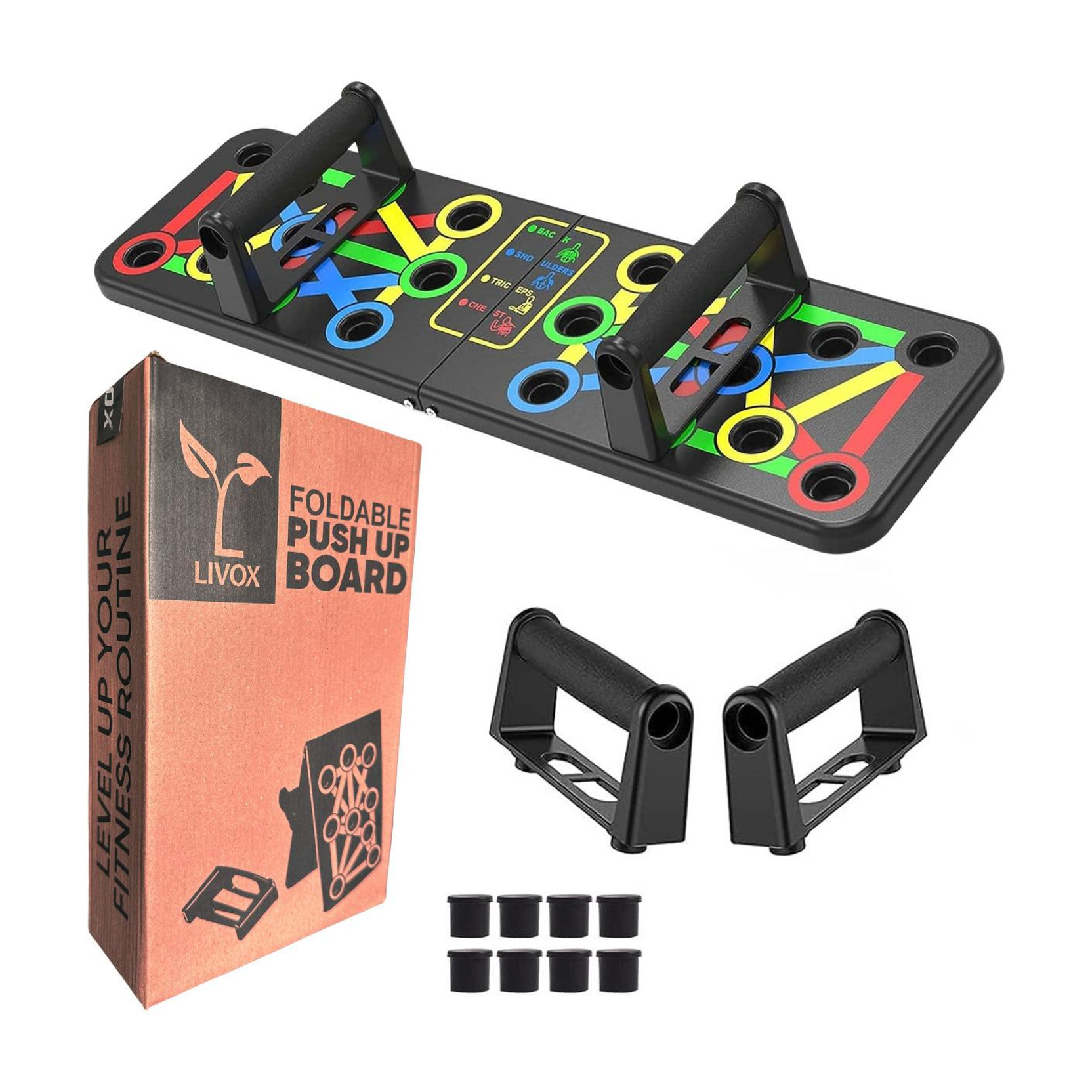 LIVOX Push Up Board 15-In-1, ABS, Home Gym Equipment Push-up Bar