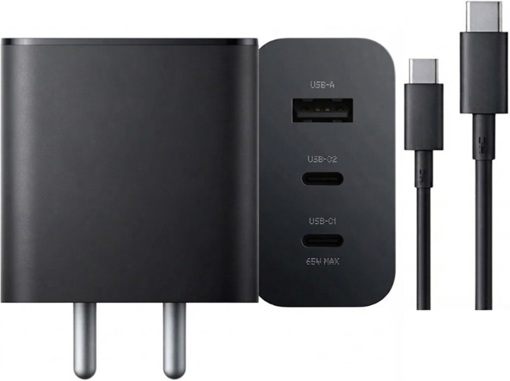 XYLARIO 100 W GaN 5 A 3 Port Mobile Charger with Detachable Cable