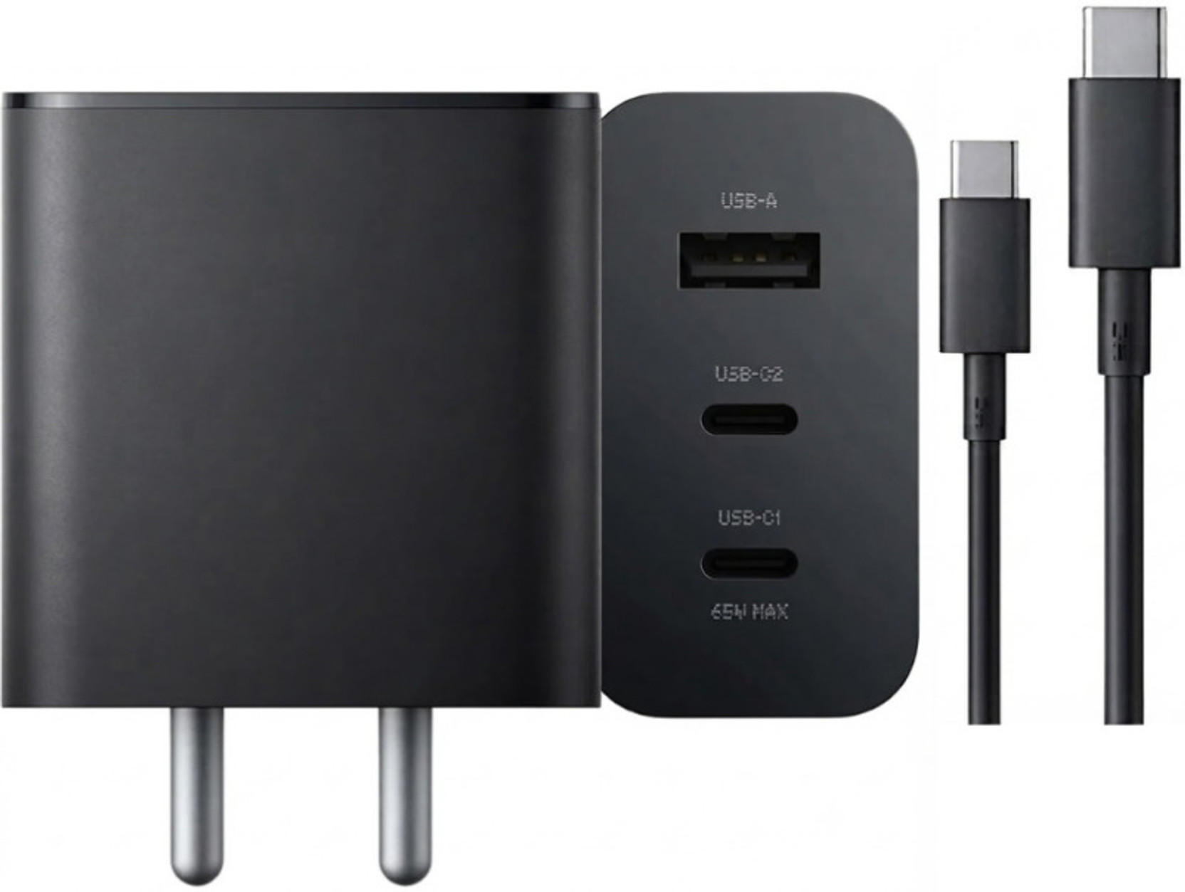 XYLARIO 100 W GaN 5 A 3 Port Mobile Charger with Detachable Cable