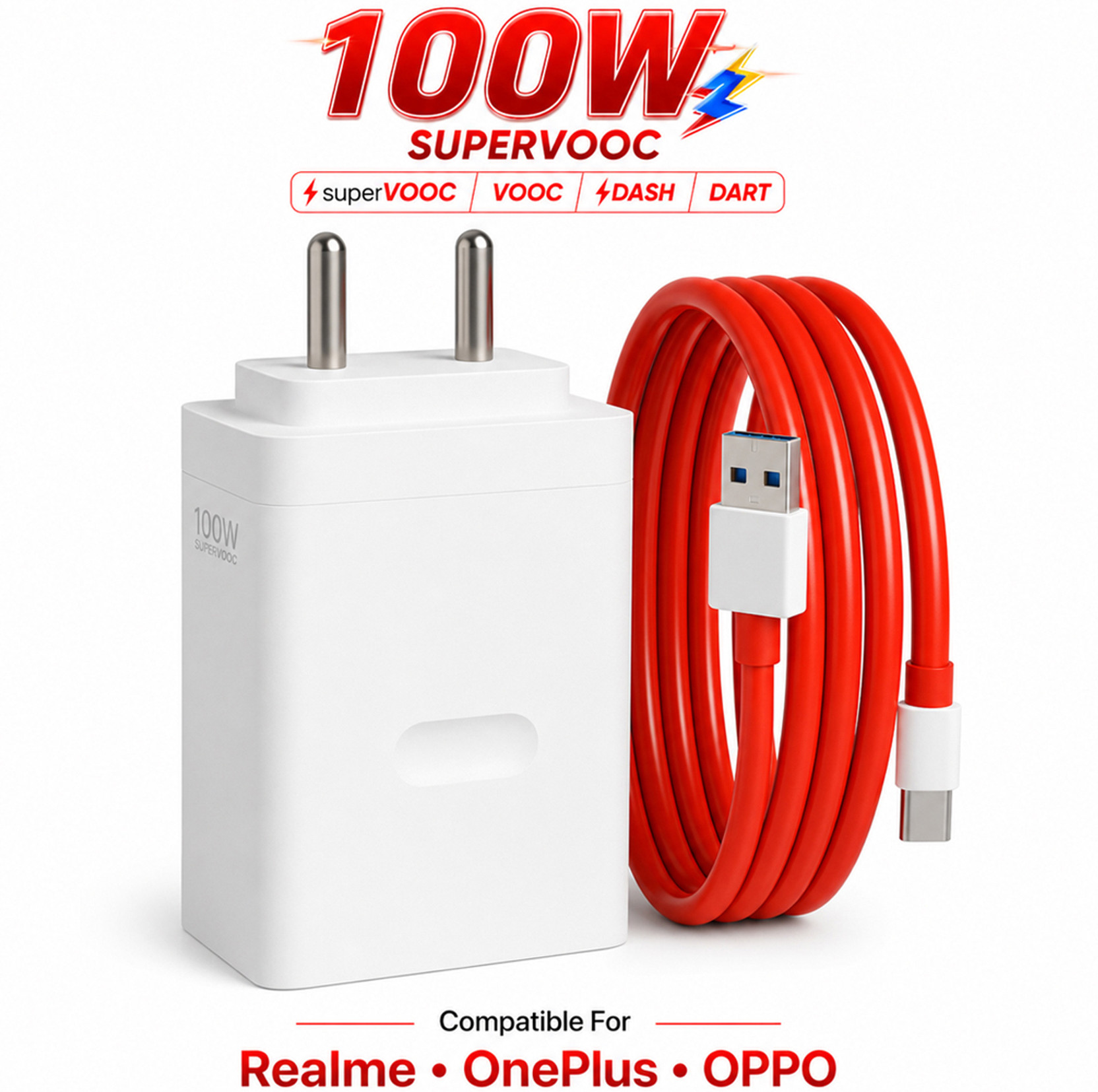RVAT 100 W SuperVOOC 9 A Wall Charger for Mobile