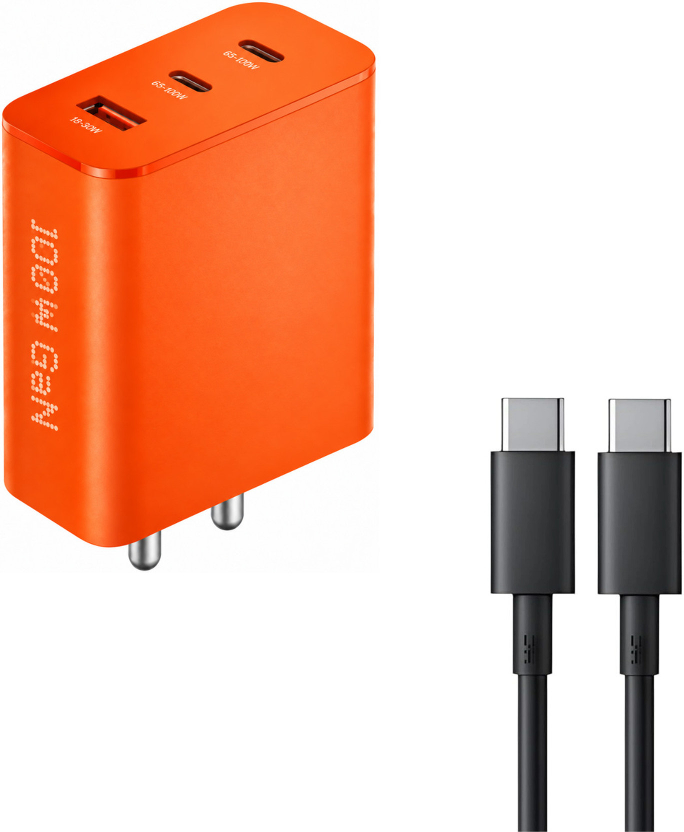 NIUBIL 100 W GaN 9 A 3 Port Mobile Charger with Detachable Cable