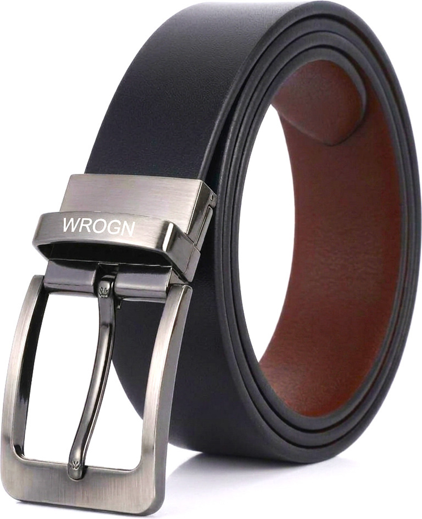 Men Evening, Party, Formal, Casual Black, Brown Genuine Leather Reversible Belt